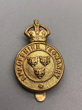 Load image into Gallery viewer, Original WW1 British Army Shropshire Yeomanry Cap Badge
