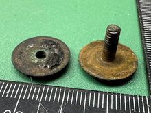 Load image into Gallery viewer, Original WW2 British Army Helmet Liner Early Wide Dome Screw &amp; Nut Set
