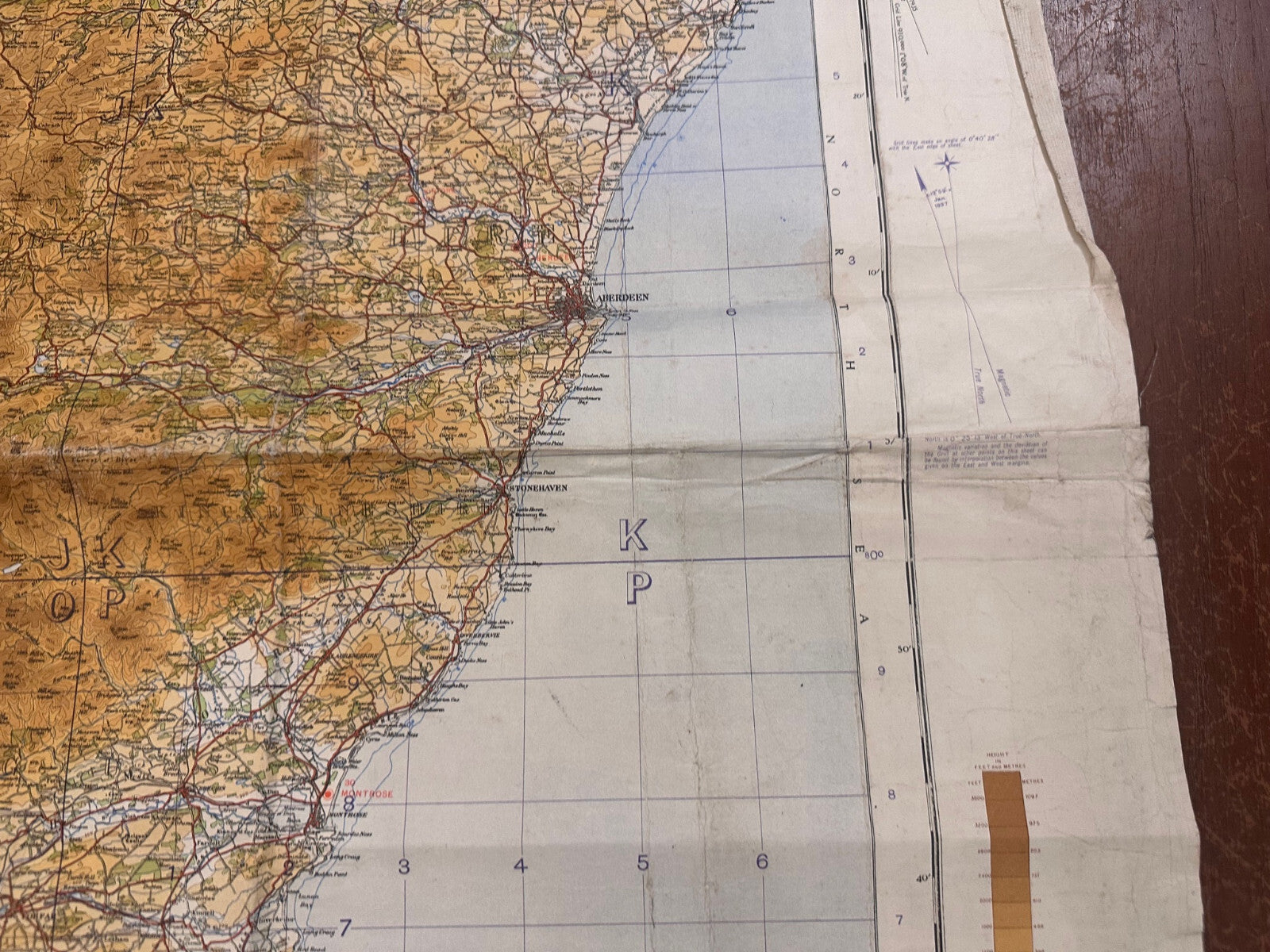 Original WW2 British Army RAF Navy Base Map of Scotland - The Eastern Highlands - The Militaria Shop
