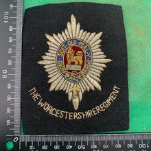 Load image into Gallery viewer, British Army Bullion Embroidered Blazer Badge - The Worcestershire Regiment
