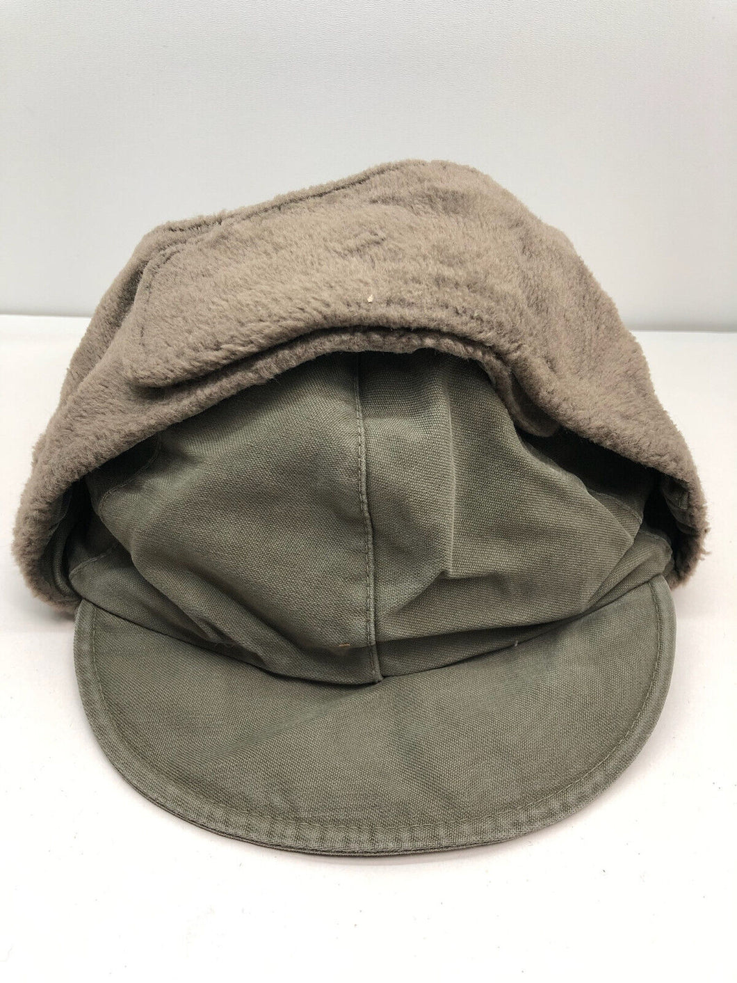 Original German Army Surplus Bundersweir Cap with Neck Cover - Size 55