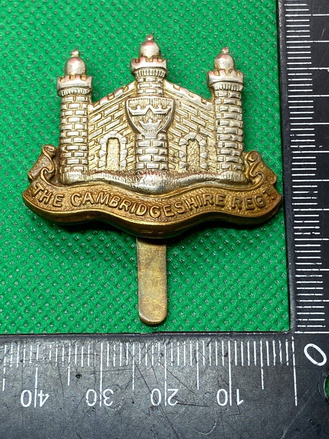 Original British Army The Cambridgeshire Regiment Cap Badge