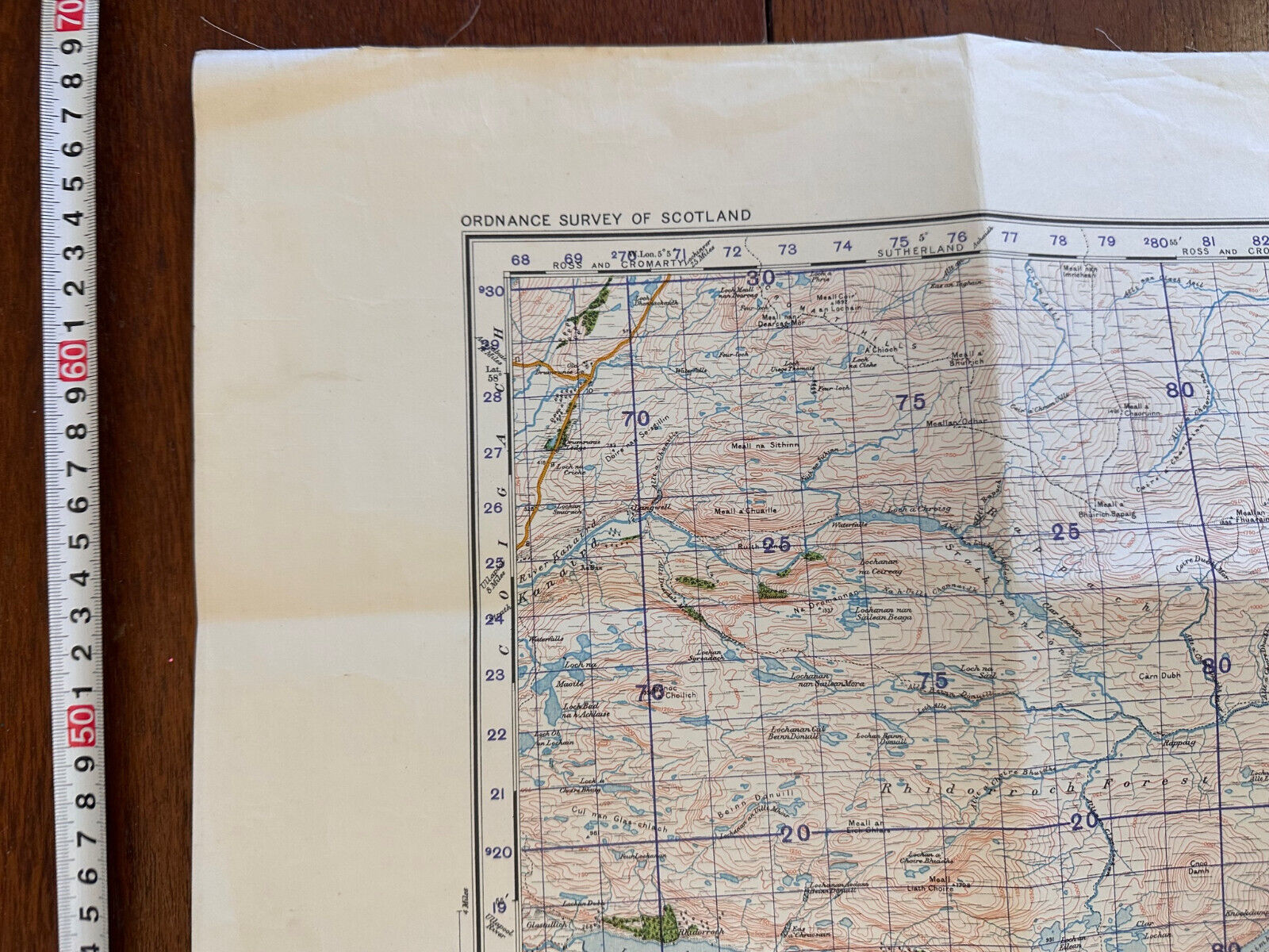 Original WW2 British Army GSGS Map of Scotland - Strath Oykell - The Militaria Shop