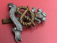 Load image into Gallery viewer, Original WW2 British Army Kings Crown Cap Badge - North Stafford Regiment
