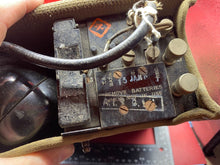 Load image into Gallery viewer, Original WW2 US Army Signal Corps 1944 Dated Field Telephone in Leather Case
