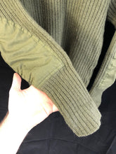 Load image into Gallery viewer, British Army Olive Jersey Utility Jumper Elbow Patches Wool Pullover - Size 2
