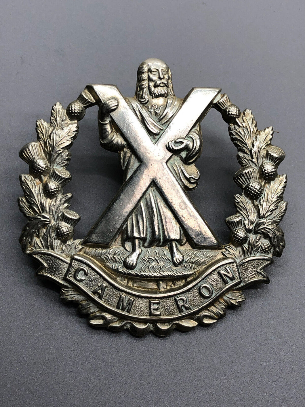 Original WW2 British Army Cameron Highlanders Scottish Cap Badge