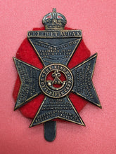 Load image into Gallery viewer, Original WW2 British Army Kings Crown Cap Badge - The Kings Royal Rifle Corps
