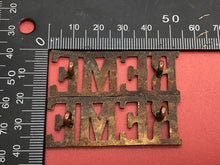 Load image into Gallery viewer, Original WW2 British Army REME Electrical Mechanical Engineers Shoulder Titles
