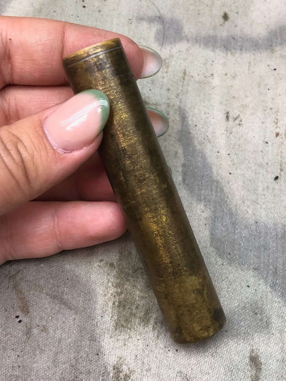 Original WW1 British Army SMLE Enfield Brass Oil Bottle - P-H Maker Marked - The Militaria Shop
