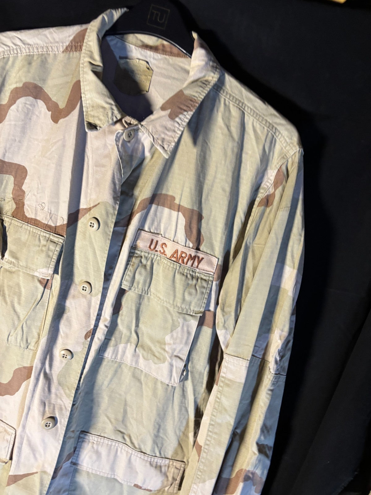 Gulf War US Army DCU Camouflaged Combat Field Coat/Jacket - Large/Long - The Militaria Shop