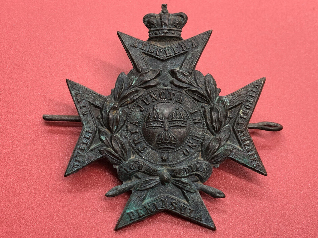 Victorian Most Honourable Order of The Bath Cap Badge Blackened Brass