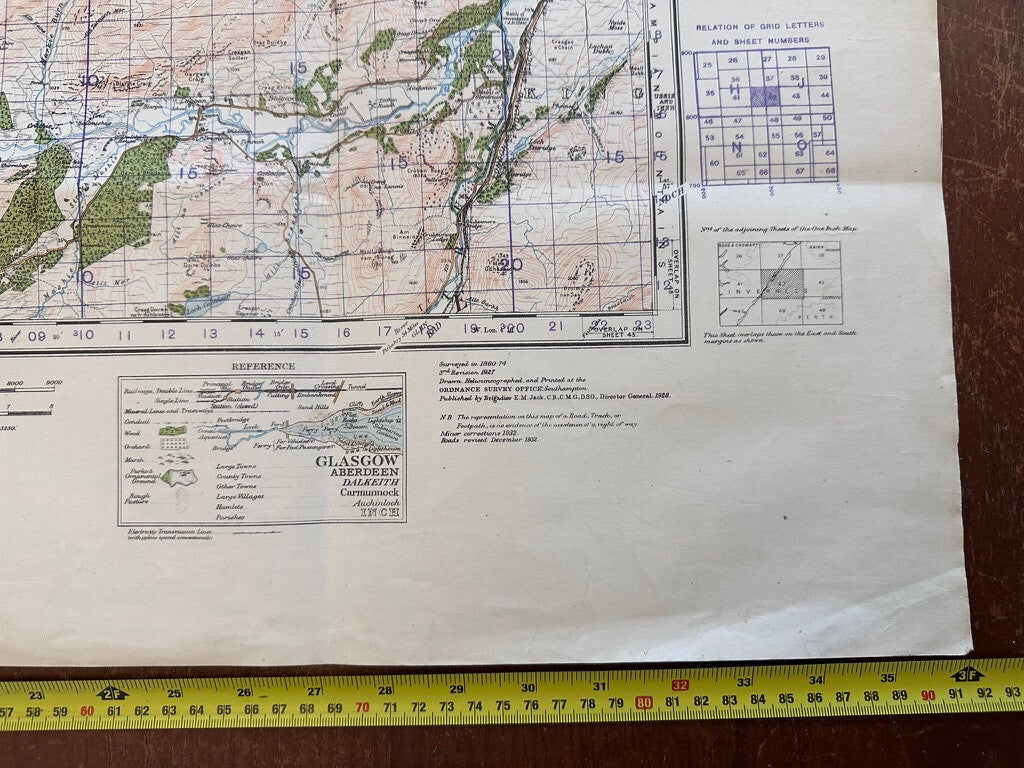 Original WW2 British Army GSGS Map of Scotland - Fort Augustus - The Militaria Shop