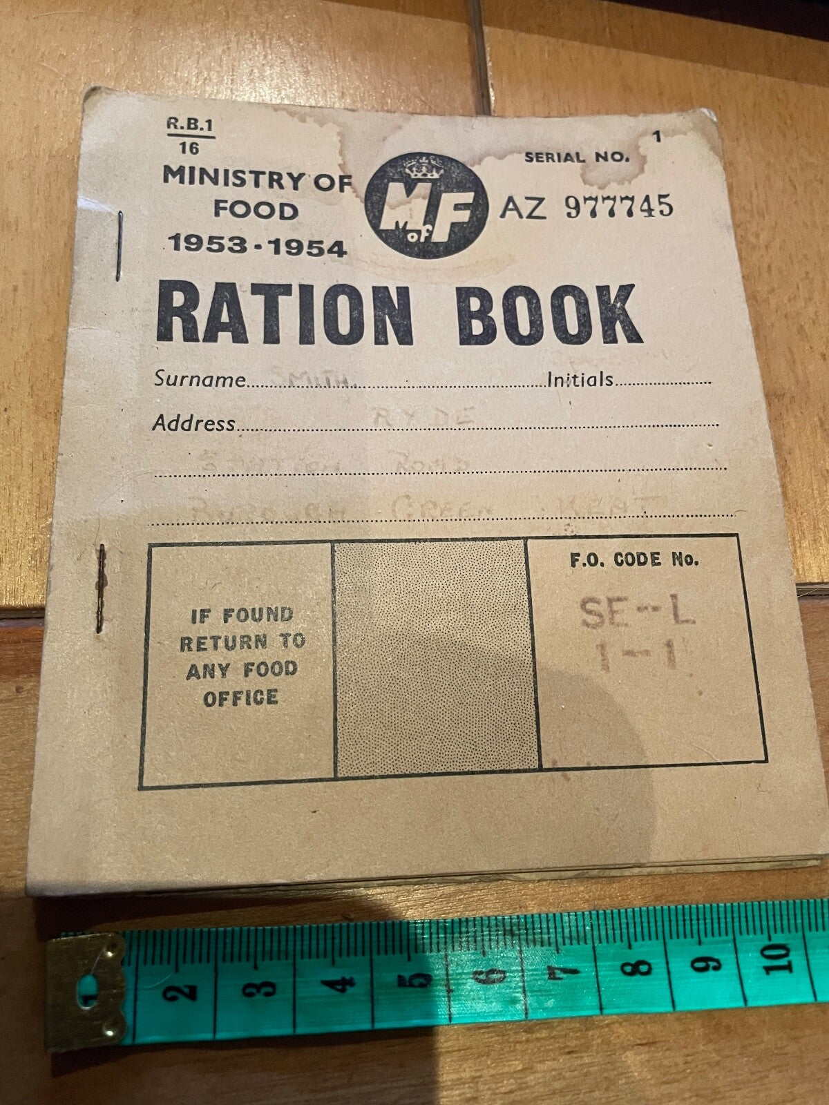 Original British Home Front Civilian Ration Book - 1953 - 54 | For Sale ...