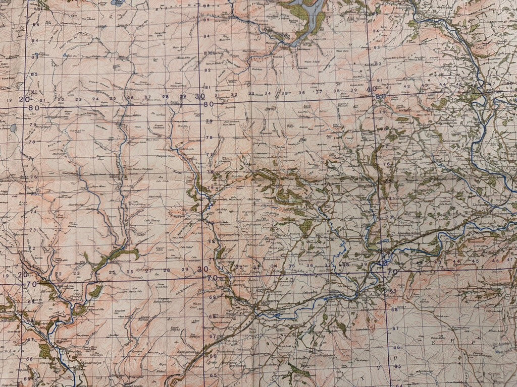 Original WW2 British Army GSGS OS Map of Great Britain - Llandrindod Wells - The Militaria Shop