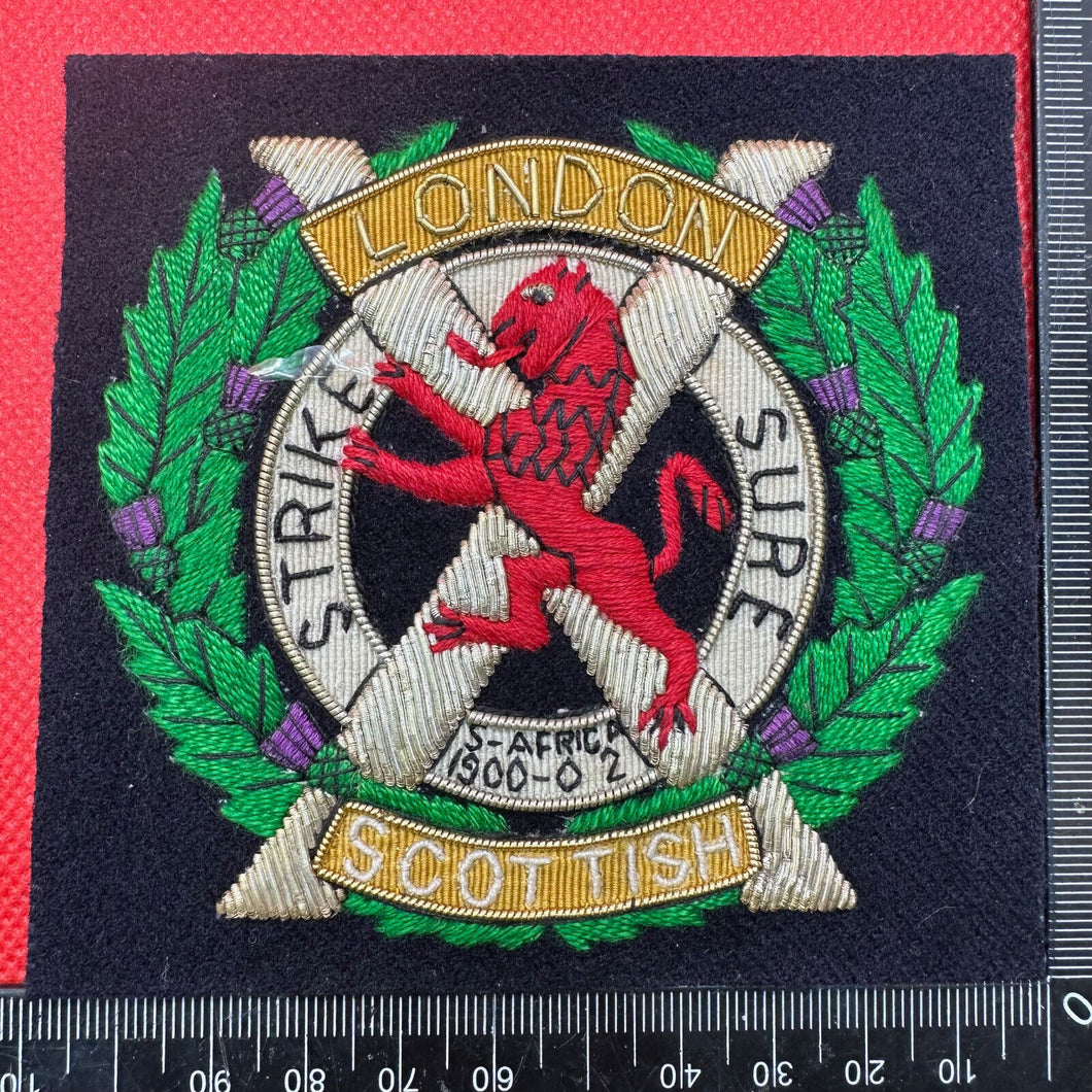 British Army Bullion Embroidered Blazer Badge - London Scottish Regiment
