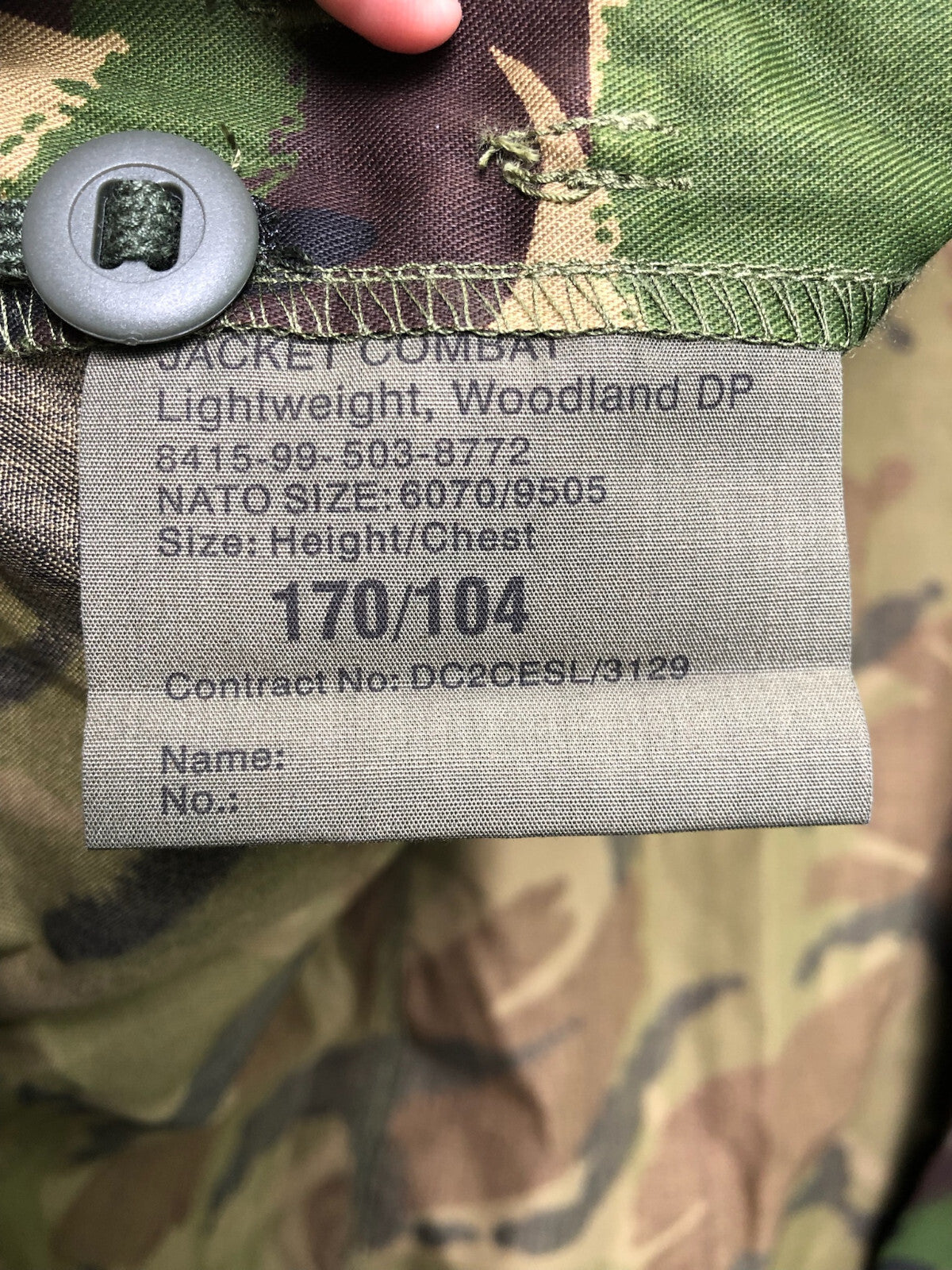 Genuine British Army Grade 1 Lightweight DPM Camo Combat Jacket - Size 170/104 - The Militaria Shop