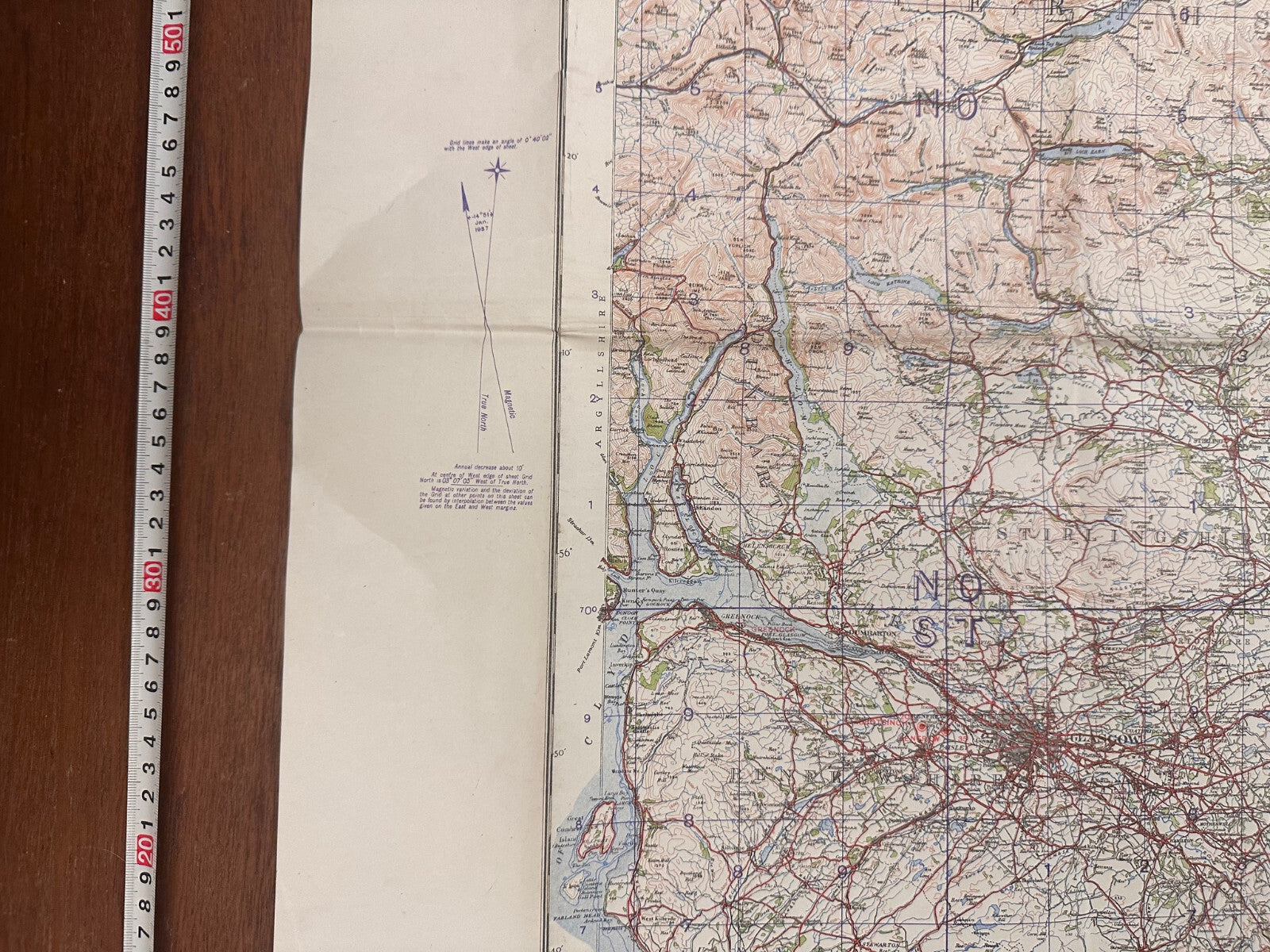 Original WW2 British Army RAF Navy Base Map of Scotland - The Forth, Clyne & Tay - The Militaria Shop