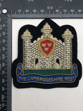 Load image into Gallery viewer, British Army Bullion Embroidered Blazer Badge - The Cambridgeshire Regiment
