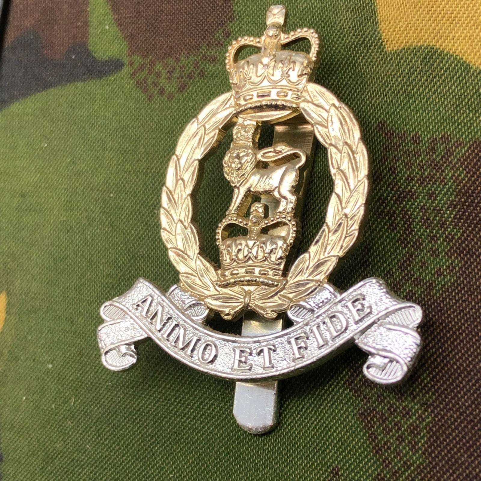Original British Staybrite Army Cap Badge - Adjutant General's Corps - The Militaria Shop