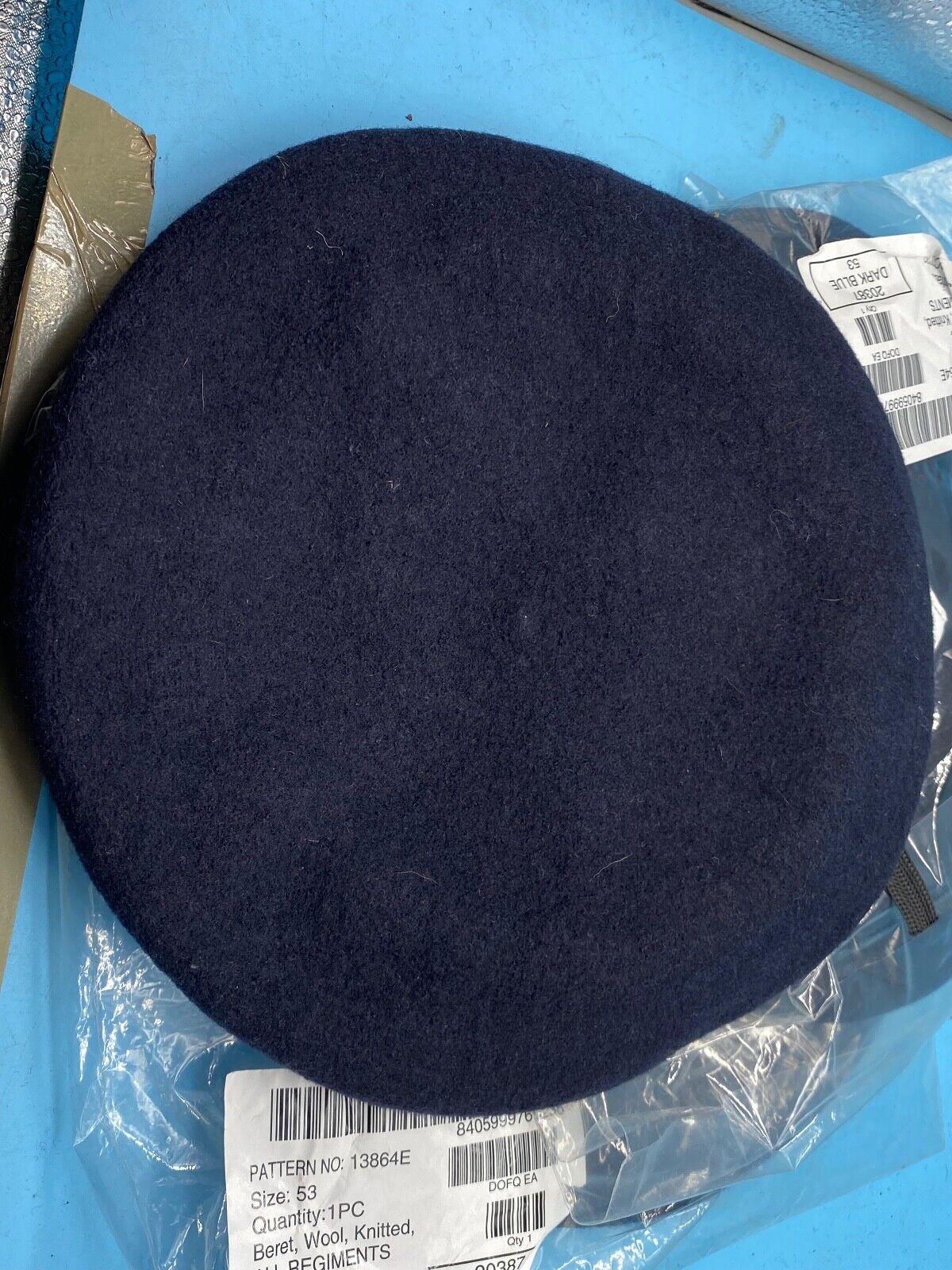 Original British Army- All Regiments Beret Blue- Dress Uniform Hat NEW - Size 53 - The Militaria Shop