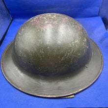 Load image into Gallery viewer, Original Pre-WW2 British Army Rare Spun Helmet - Complete with Liner &amp; Chinstrap
