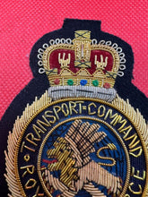 Load image into Gallery viewer, British RAF Royal Air Force Transport Command Bullion Embroidered Blazer Badge
