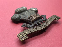 Load image into Gallery viewer, Original WW1 British Army Earl of Chester&#39;s Imperial Yeomanry Cap Badge
