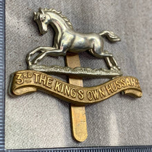 Charger l&#39;image dans la galerie, Original WW2 British Army Cap Badge - 3rd The King&#39;s Own Hussars
