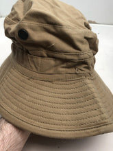 Load image into Gallery viewer, British Jungle Tropical Khaki Bush Hat 1954 Size 5 1/2 - Similar to 1944 Pattern
