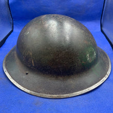 Load image into Gallery viewer, Original British Army WW2 Mk2 Combat Helmet with Div Signs Front &amp; Side
