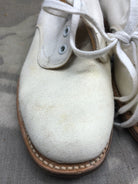 Genuine British Army Women's White Summer Shoes - WW2 Pattern - Size UK 3 M - The Militaria Shop