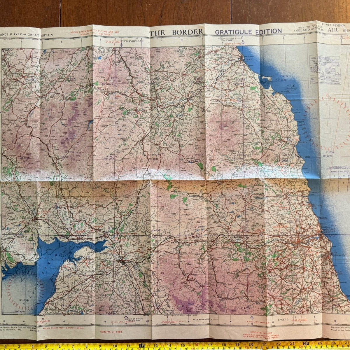 Original WW2 British Army GSGS Base Map of Scotland - The Border – The ...