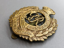 Load image into Gallery viewer, Original WW2 British Army Royal Engineers Brass Cap Badge
