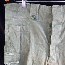 Load image into Gallery viewer, Vintage Dutch Army Vietnam War Olive Green Combat Trousers - Size 38&quot; Waist
