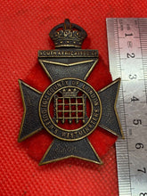 Load image into Gallery viewer, WW1 British Army 16th County of London Queen&#39;s Westminster Regiment Cap Badge
