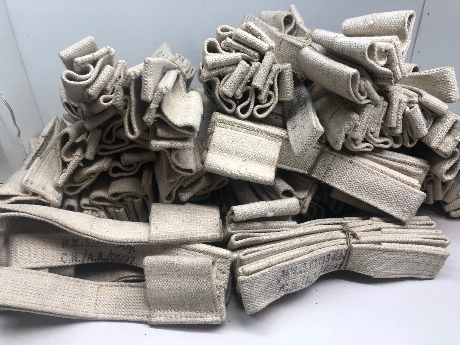 Original WW2 British Army 37 Pattern Webbing Bayo Frog - White for Guards & MP's - The Militaria Shop