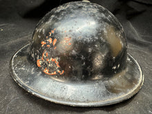 Load image into Gallery viewer, Original WW2 British Civil Defence Home Front Helmet &amp; Liner Set
