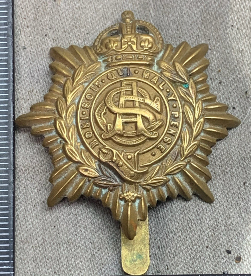 Original WW1 British Army Serice Corps ASC Cap Badge - King's Crown