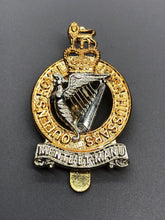 Load image into Gallery viewer, Genuine British Army Queen&#39;s Royal Irish Hussars Anodised (Staybrite) Cap Badge
