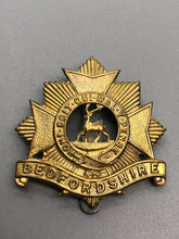 Load image into Gallery viewer, Original WW2 British Army Bedfordshire Regiment Cap Badge
