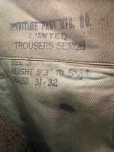 Load image into Gallery viewer, Original Canadian Army Battledress Trousers - 32&quot; Waist
