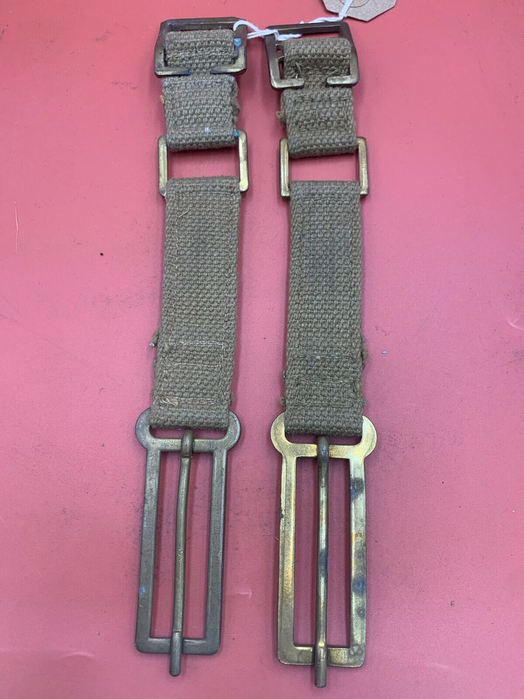 Original WW2 British Army 37 Pattern Webbing Brace Adaptors Pair