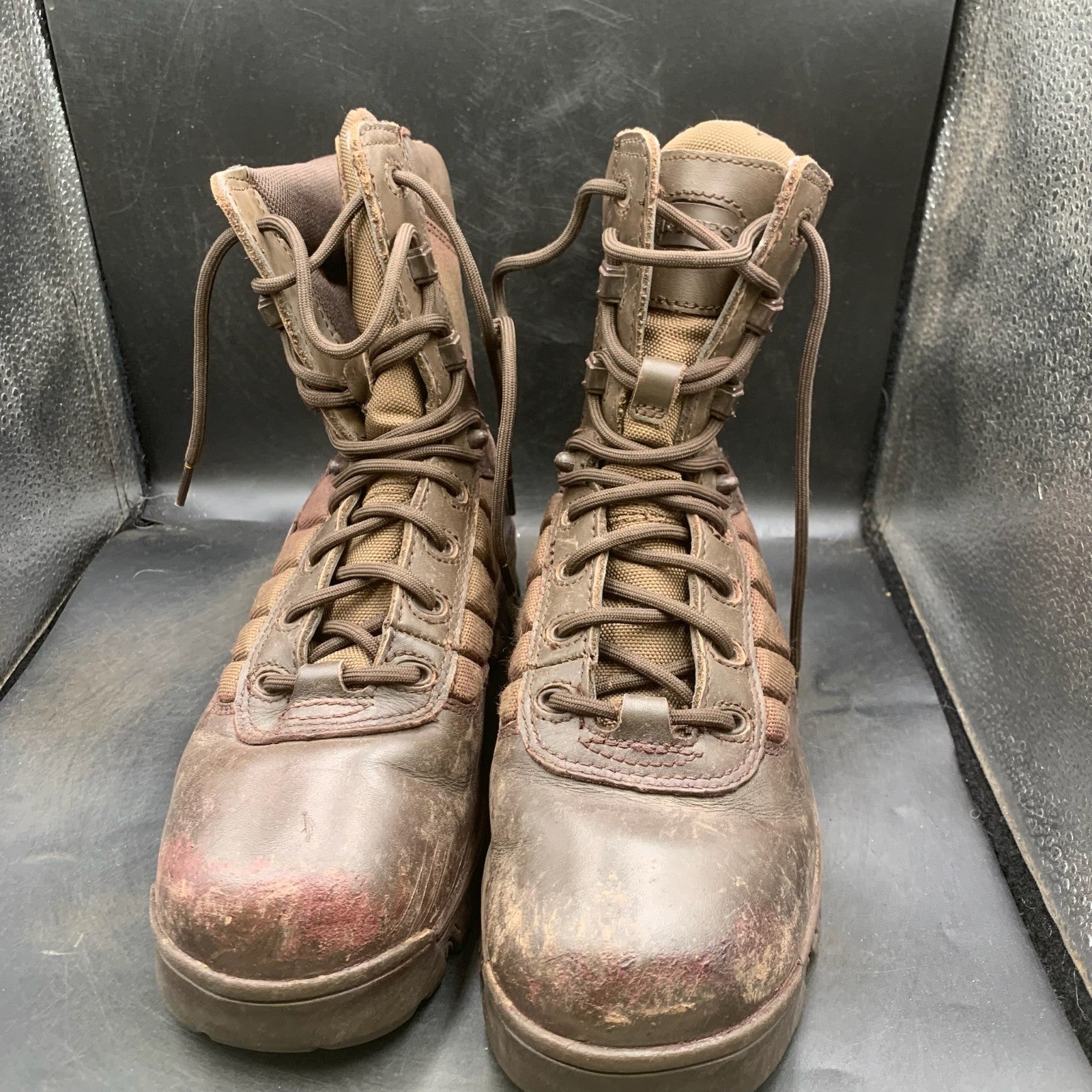 British Army Surplus Brown Leather Bates Male Combat Patrol Boots - Size UK 6 M - The Militaria Shop