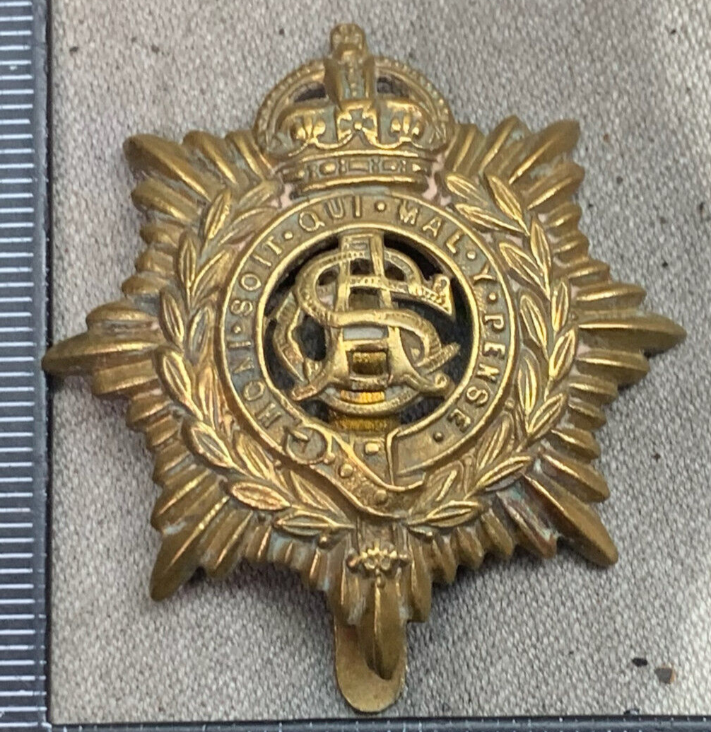 Original WW1 British Army Serice Corps ASC Cap Badge - King's Crown