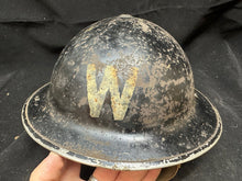 Load image into Gallery viewer, Original WW2 British Civil Defence Home Front Warden Helmet Complete
