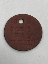 Load image into Gallery viewer, Original WW2 British Royal Air Force Soldiers Dog Tag Disk - HOBRIEN
