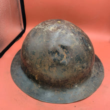 Load image into Gallery viewer, Original WW2 Mk1* British Army Brodie Combat Helmet &amp; Liner Set with Chinstrap
