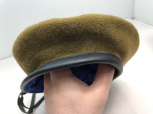 Lade das Bild in den Galerie-Viewer, Genuine British Army Khaki Guards Regimental Beret Hat - Size 57cm
