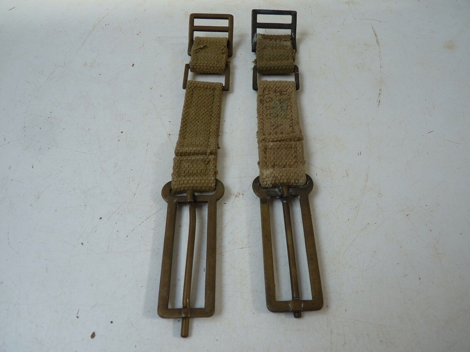 Genuine WW2 British Army 37 Pattern Webbing Brace Adaptors - Your choice of pair - The Militaria Shop